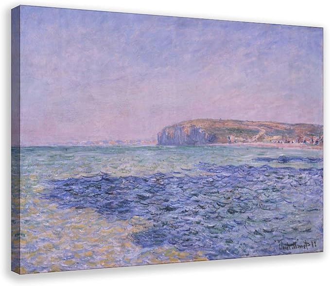 40+ Monet Famous Print Posters Shadows on The Sea. The Cliffs at Pourville by Claude Monet Impressionism Canvas Art Poster And Wall Art Picture Print Modern Family Bedroom Decor Posters Frame 24×36inc