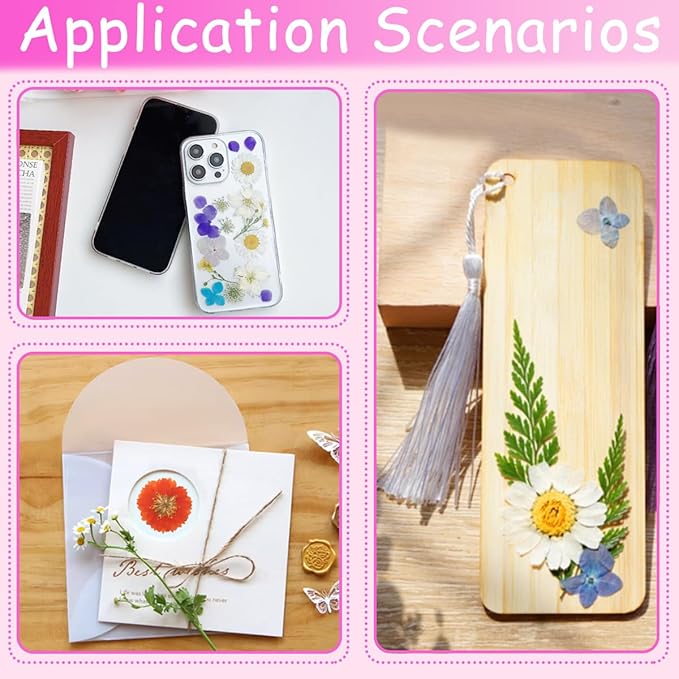 Real Dried Pressed Leaves for Candle Resin Jewelry Soap Nail Pendant Phone Case Crafts Making Floral Decors Scrapbooking DIY (56 Pcs Natural Leaf Flowers)