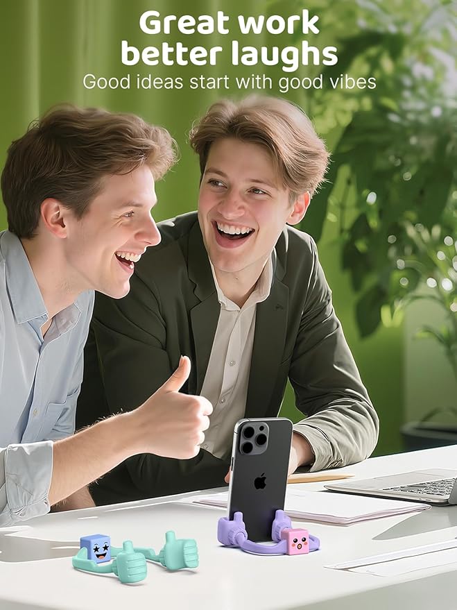Stocking Stuffers for Teens Girls Boys Adults Cell Phone Holder with Clip: Dual-Sided Mood Cubes Clips for Gesture Phone Stand Desk Accessory Cool Gadget Birthday Gifts for Men Kids Women Christmas
