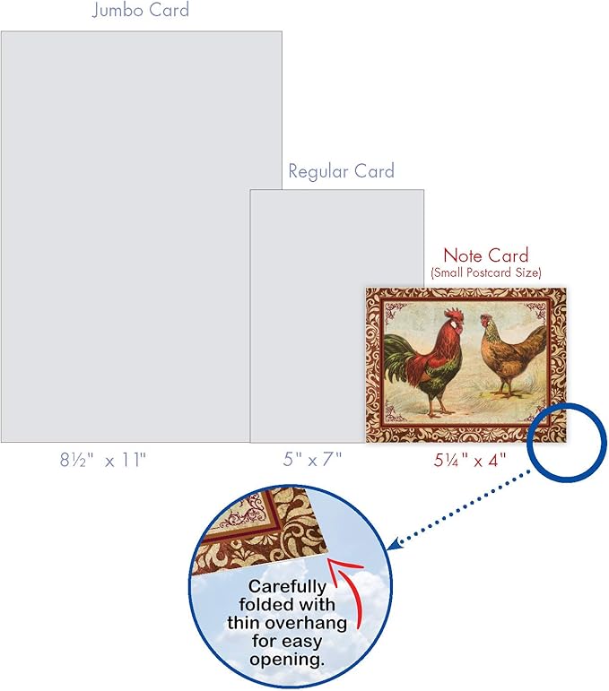The Best Card Company - 10 Bird Note Cards Blank (4 x 5.12 Inch) - All Occasion Cards with Envelopes, Boxed Set - Card-A-Doodle-Do M2351OCB