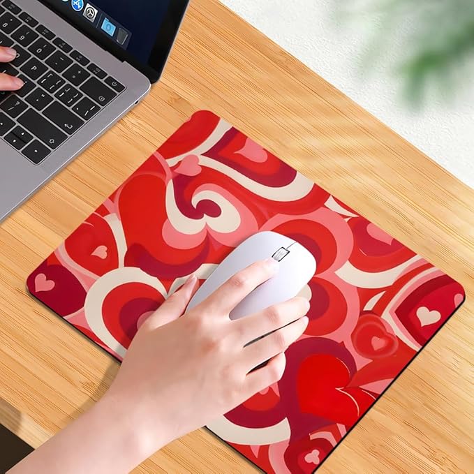 Love Song Remix Ombre Hearts Texture Mouse pad, Square Waterproof and Anti Slip Mouse pad for Office laptops