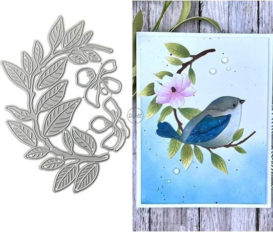 DzIxY Patchwork Tree Branches Leaves and Flowers Metal Cutting Dies for Card Making Kit Embossing Paper Die Cuts Set Scrapbook Stencils Supplies Machine Templates