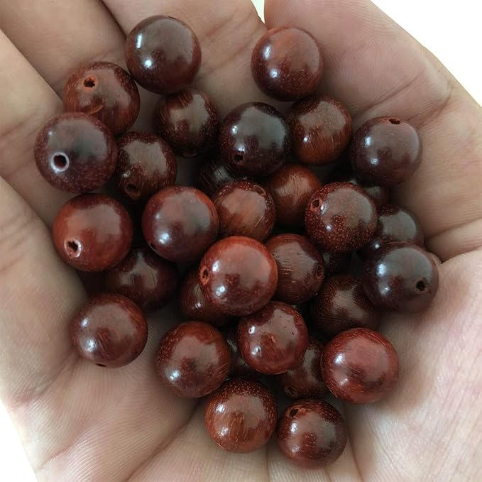 CarpenterC 500pcs 6mm Gorgeous Natural Round Polished Rosewood Loose Beads for Jewelry Making DIY Handmade Crafts