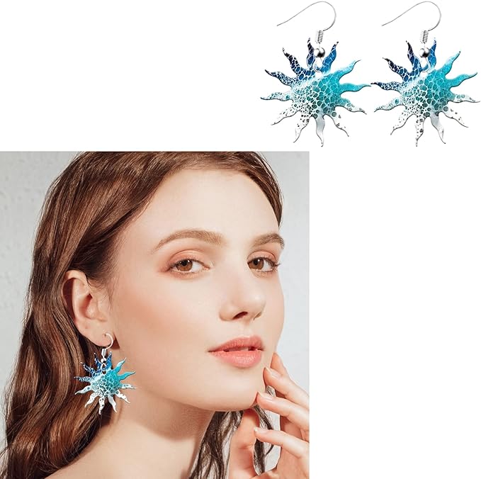 shining queen 103Pcs Sun Flower Shape Resin Earring Mold Silicone Resin Jewelry Molds 3 Pair Epoxy Resin Casting Molds for Women Earring Crafts Including 100 Earring Accessories DIY Necklace Pendant