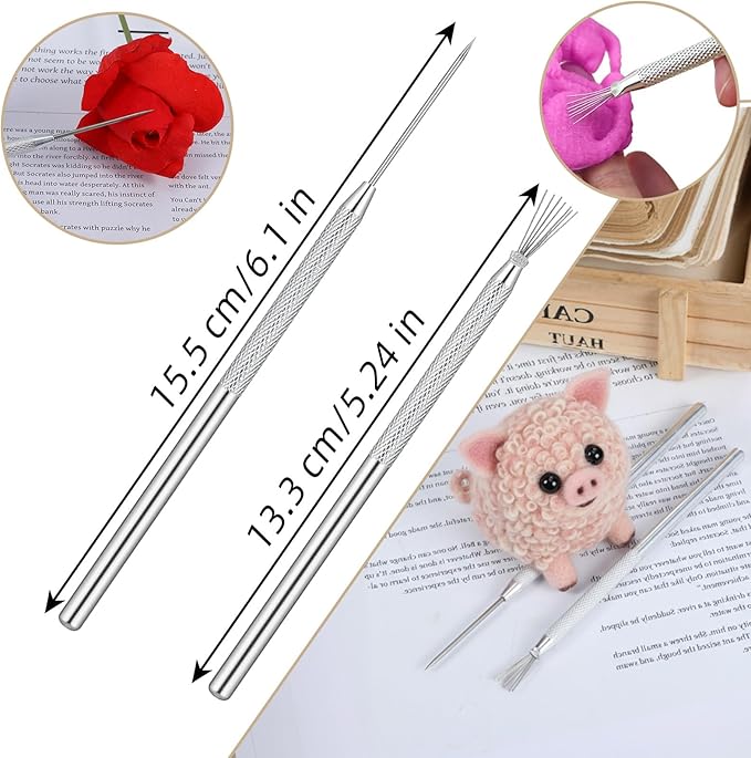 14pcs Pottery Trimming Tools Set, Clay Carving Tools with Aluminum Wood Stainless Steel for Carving Modeling Sculpting