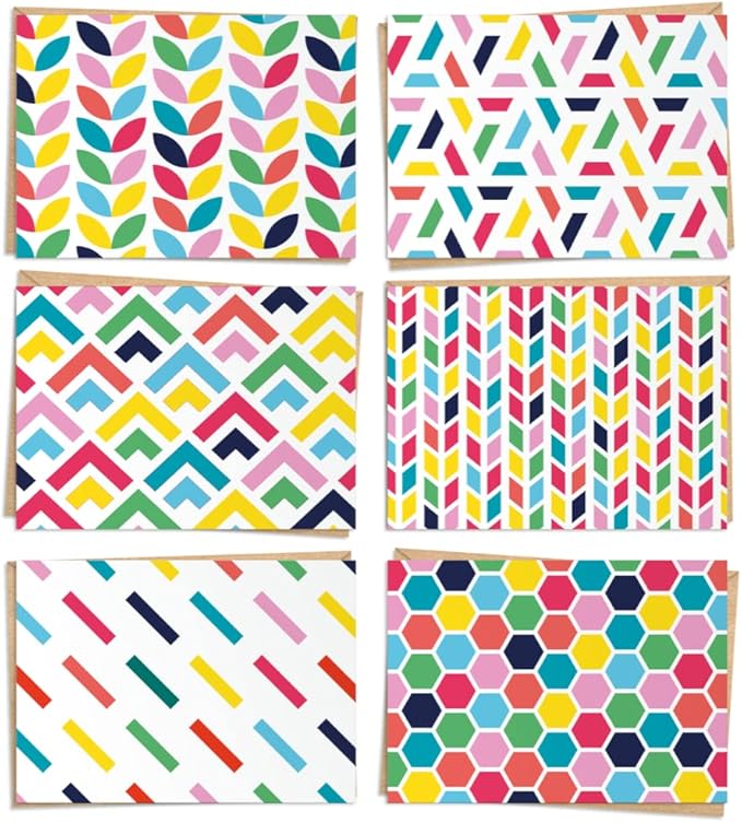 120 Pack Blank Greeting Cards - All Occasion Bulk Box Set - 12 Designs - Craft Paper Envelopes and Gold Labels Included