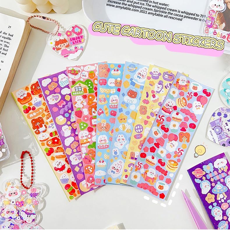 100 Sheets Cute Korean Stickers for Kpop Photocards, Decor Stickers Bulk - Image 4