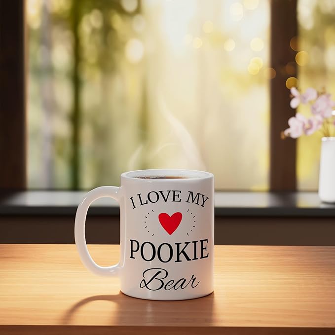 I Love My Pookie Bear Ceramic Mug, White