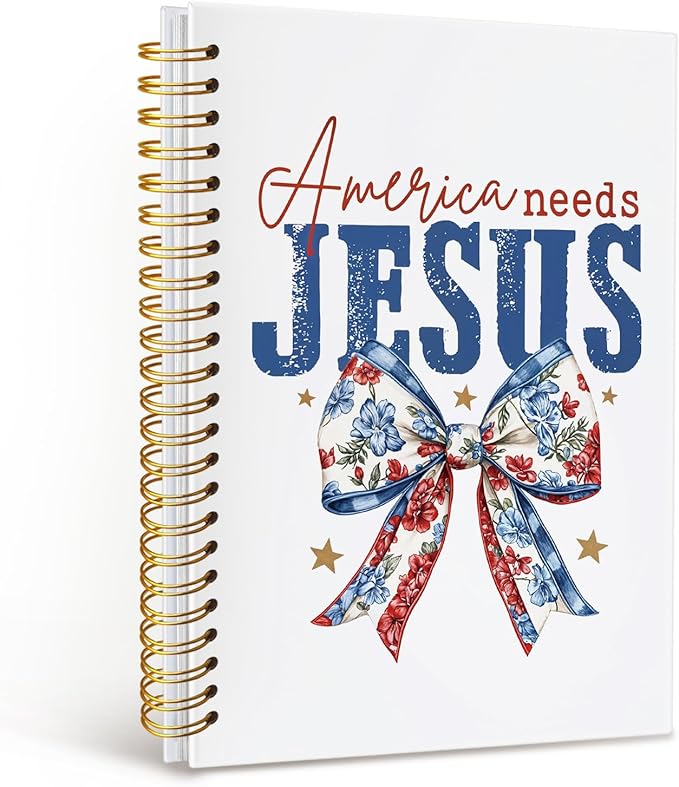 MOFUYU Christian Gifts for Women,Bible Notebooks for Note Taking,Bow Jesus Notebook for Note Taking Church Work,Hardcover Notebooks Christian Gift Office Supplies 5.5x8.3 Inch