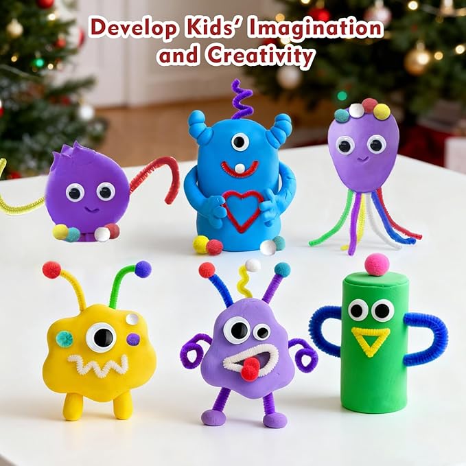 Stocking Stuffers for Kids DIY Air Dry Clay Crafts Kits Christmas Gifts Toys for Kids Ages 3 4 5 6 7 8+ Birthday Presents for Girls Boys Party Favors