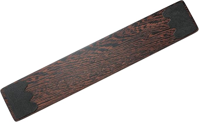 Wooden Keyboard Wrist Rest and Mouse Pad - Solid Wood Palm Rest Guard for Keyboard, Wenge Wood, 17.3in