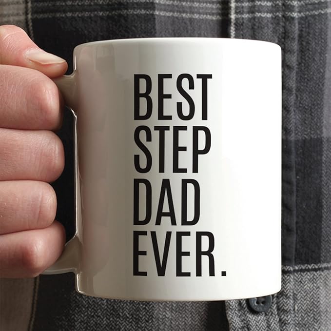 Andaz Press 11oz. Coffee Mug Birthday Gift, Best Step Dad Ever, 1-Pack