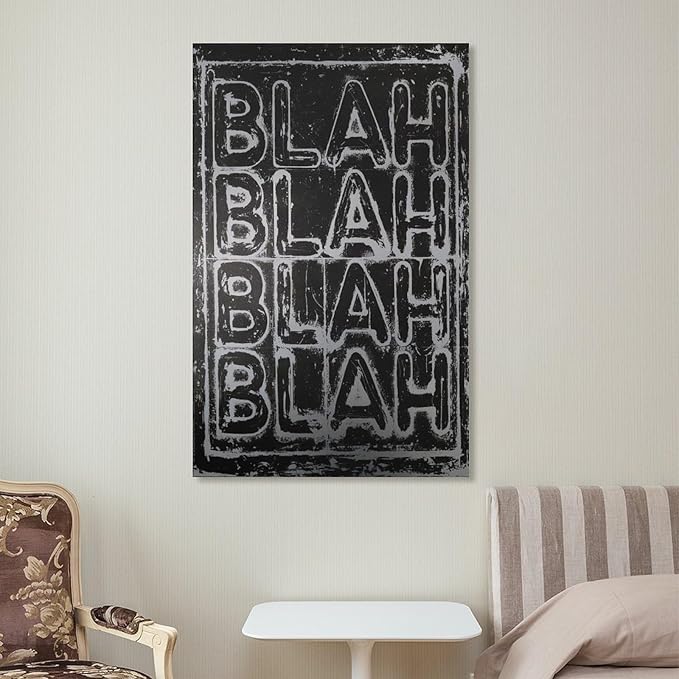 Mel Bochner (born 1940) Is An American Artist《'Blah, Blah, Blah' Limited Edition Color Shifting Print, 2022》Abstract Art Poster Room Aesthetic Poster Print Art Wall Painting Canvas Posters Modern Bedr