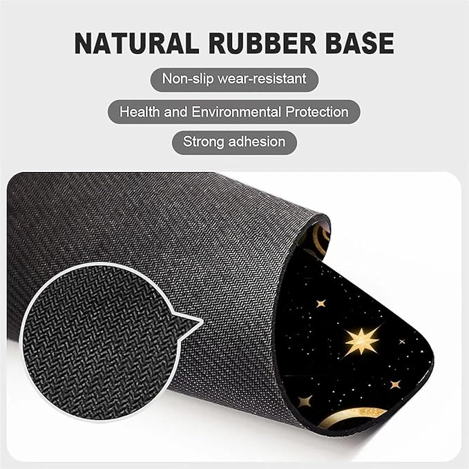 Square Mouse Pad Dream Night Sky Moon, Personalized Premium-Textured Custom Mouse Mat Design, Washable Mousepad Cloth, Non-Slip Rubber Base Computer Mouse Pads for Wireless Mouse