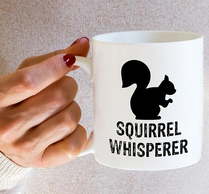 Retreez Funny Mug - Squirrel Whisperer Cute Lovely 11 Oz Ceramic Coffee Mugs - Funny, Sarcasm, Sarcastic, Motivational, Inspirational birthday gifts for friends, coworkers, siblings, dad or mom