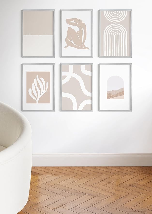 HAUS AND HUES 20x30 Silver Metal Picture Frames - Features Premium Aluminum, Vertical & Horizontal Hang, Shatterproof Plexiglass - Perfect for Home, Room, Office (20x30 in, Silver, Set of 25)