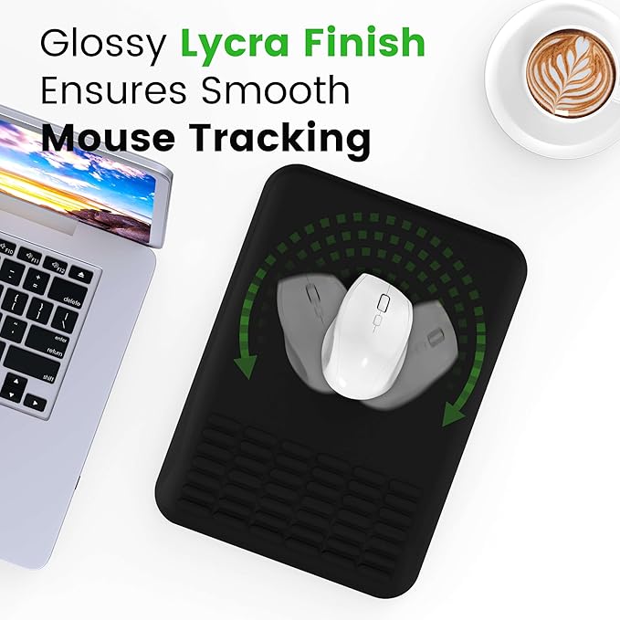 MEKASS Mouse Pad with Wrist Rest, Ergonomic Slope Mousepad for Carpal Tunnel Pain Relief, Memory Foam Desk Computer Wrist Support Mouse Pad with for Office Home (Purple)