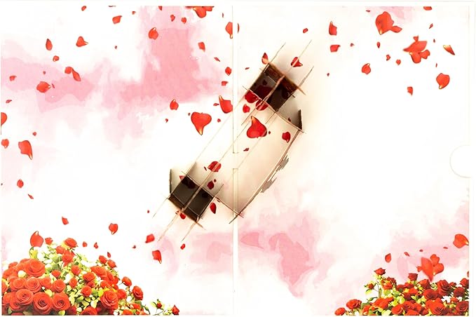 Pop-Up 3D Valentine's Day Card, Love Tree Hearts Greeting Card for Anniversary, Wedding, Engagement - 8" x 6" Cover with Message Note & Envelope - for Wife, Husband, Couple, Girlfriend, Her, Him