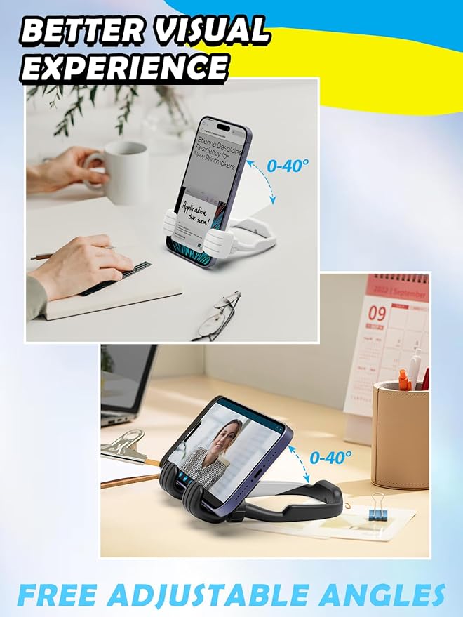 Stocking Stuffers for Teens Boys Girls Adults Cell Phone Stand: Upgrade Adjustable Thumbs Up Lazy Phone Holder for Desk Cool Gadgets Fun Birthday Gifts for Men Women Kids Husband Wife
