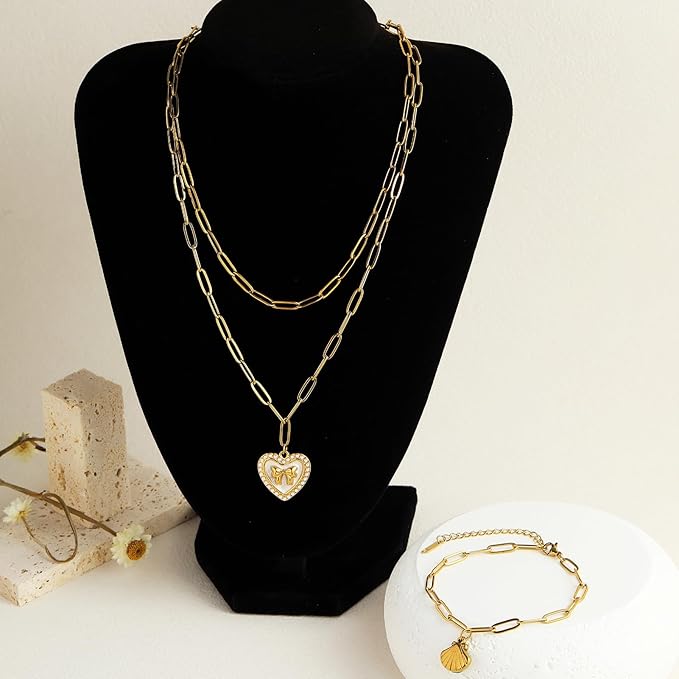 20 PCS Gold Plated Necklace Bracelet Chains Bulk Stainless Steel Paperclip Chain with Extender for Jewelry Making