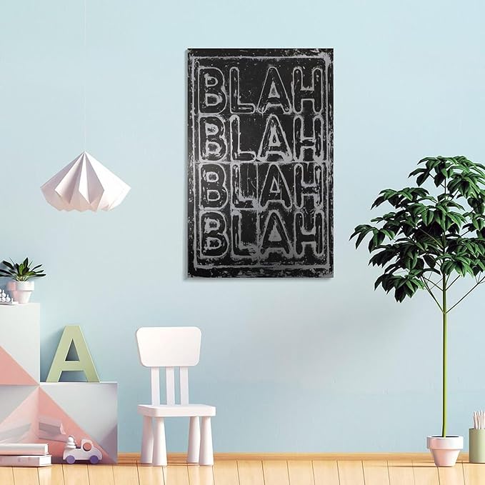 Mel Bochner (born 1940) Is An American Artist《'Blah, Blah, Blah' Limited Edition Color Shifting Print, 2022》Abstract Art Poster Art Poster Canvas Painting Decor Wall Print Photo Home Modern Decorative
