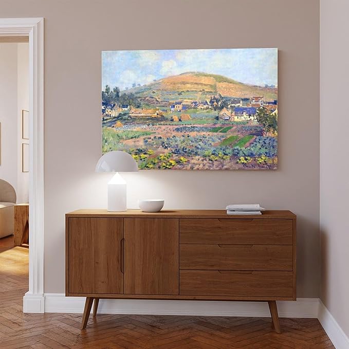 40+ Monet Famous Print Posters The Mount Riboudet in Rouen at Spring by Claude Monet Impressionism Poster Print for Room Aesthetics Canvas Wall Art Print Frame 24×36inch(60×90cm)