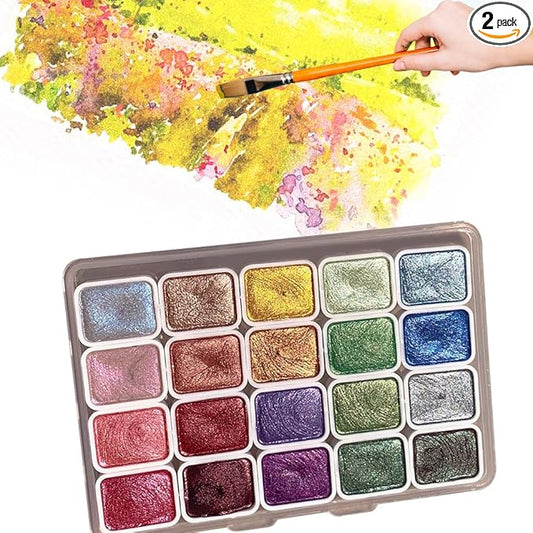 20 Colors Watercolor Painting Set, 2026 New Mini Forestry Shifting Watercolor Painting Set, Crafts Painting Supplies, Drawing Christmas Gifts for Teens Girls Boys Adults Artists (1ml fresh air)