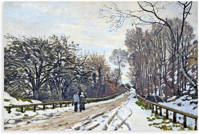 40+ Monet Famous Print Posters The Road to The Farm of Saint-Simeon by Claude Monet Impressionism Canvas Art Poster And Wall Art Picture Print Modern Family Bedroom Decor Posters Unframe 24×36inch(60×