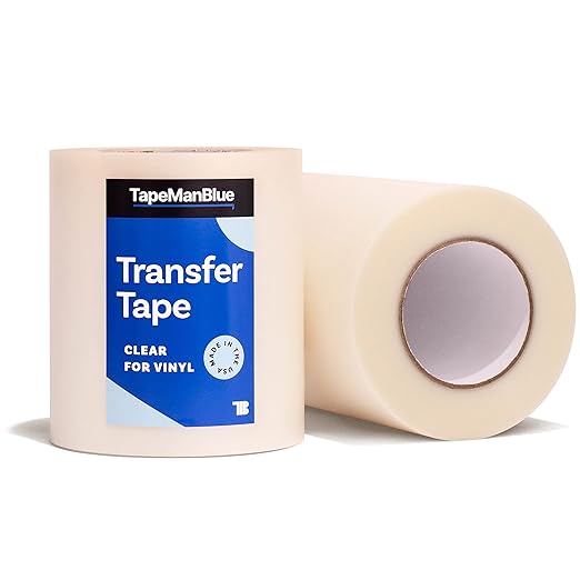 Clear Transfer Tape for Vinyl - 6 inch Roll, Made in USA, Vinyl Transfer Tape with Medium to High Tack Adhesive for Crafts, Decals & Stickers (6 inch x 300 feet)