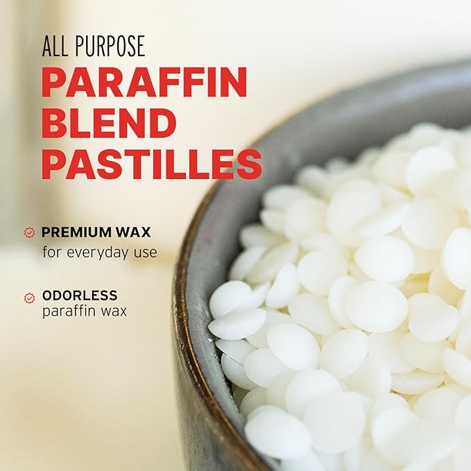 Blended Waxes, Inc. Multi-Purpose Paraffin Wax for Candle Making, Unscented Paraffin Wax Refills in Pastille Form, Useful for Lubricating, Waterproofing, Canning and More, 20 lb Pack