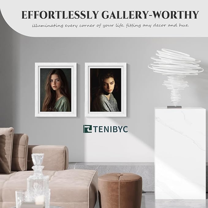 Picture Frame 4 Pack - Solid Wood Poster Photo Frame - Woodgrain Series - Room, Office, Gallery, Studio Display - Wall Hanging