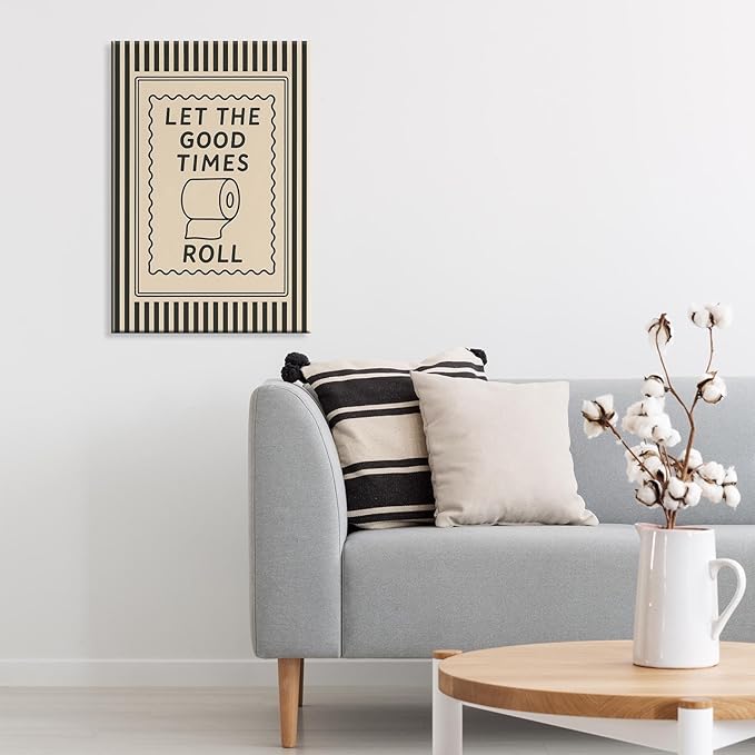 Let The Good Times Roll Funny Bathroom Wall Art Posters Aesthetic Family Room Decor 20X30 in Unframed