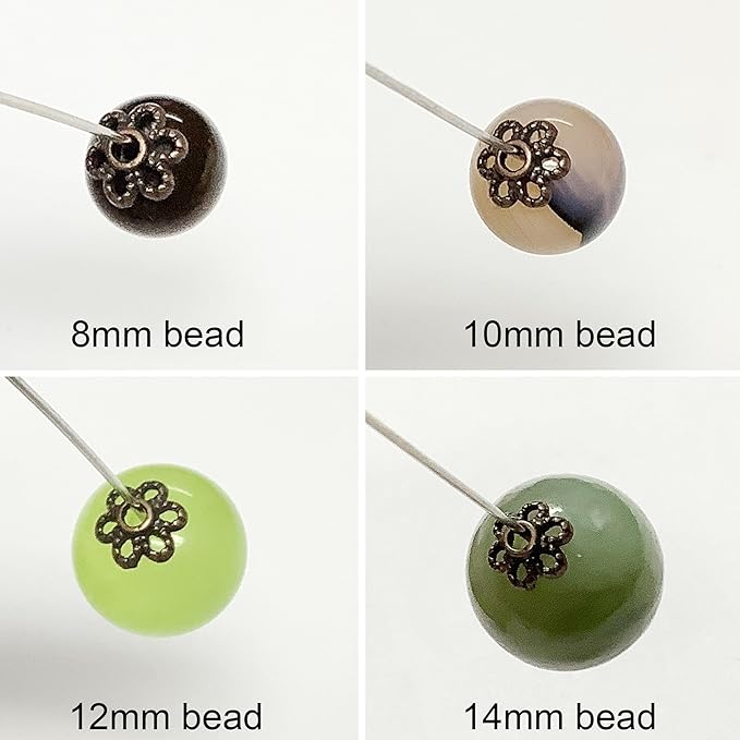 Heather's cf 500 Pieces Copper Tiny Bead Caps Findings (Fit 8mm 10mm Round Beads) for Jewelry Making