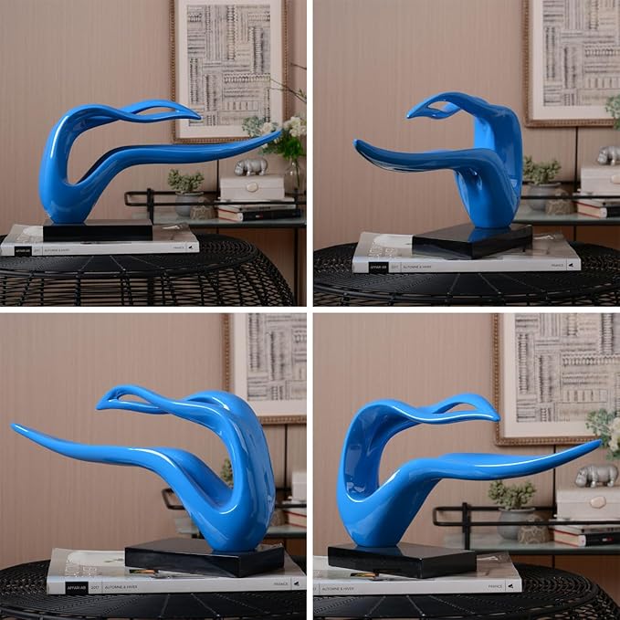 HAUCOZE Modern Sculpture Decor Abstract Statue Figurine Woman Arts Gifts Polyresin Crafts 15.7 inch