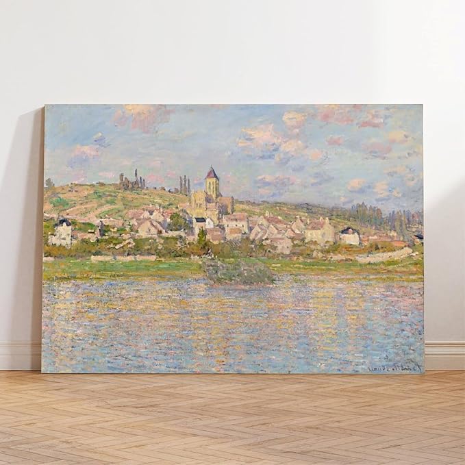CFIOZYOS 40+ Monet Famous Print Posters Vétheuil by Claude Monet Impressionism Canvas Poster Bedroom Decor Print Sports Landscape Office Room Decor Gift Frame 12×18inch(30×45cm)