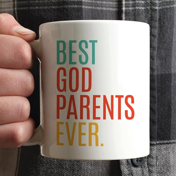 Andaz Press 11oz. Coffee Mug Birthday Gift, Best Godparents Ever, 1-Pack