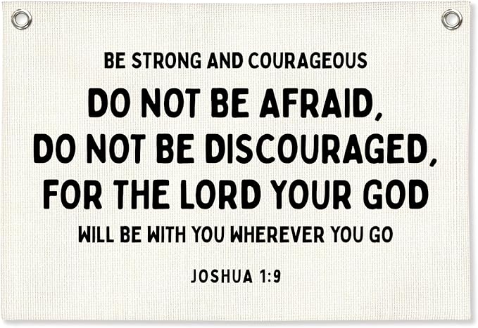 Christian Wall Decor Canvas Banner,Bible Verse Wall Hanging Motivational Wall Hanging Banner Flag Decor for Nursery Kids Room Bedroom Playroom Classroom Homeschool, 30x20 Inch