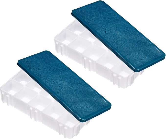 PATIKIL 10 Compartments Paint Palette, 2 Pack Plastic Painting Tray Deep Saver Box Detachable with Soft Cover Art Supplies Storage Organizer for Watercolor Gouache Oil Paint Art