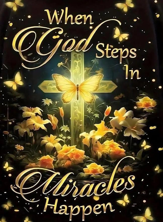 Christ Diamond Art Painting Kits for Adult Beginners - Butterfly Flowers 5D Full Drill Round Diamond Art Kits Diamond Dots Inspirational Paintings with Diamonds Picture Gem Art Rhinestones Crafts