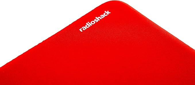 RadioShack Square Gel Mouse Pad with Wrist Rest, Ergonomic Office Mouse Pad for Desk Offers Improved Support, Accuracy and Responsiveness for Work, Gaming, and More, Red
