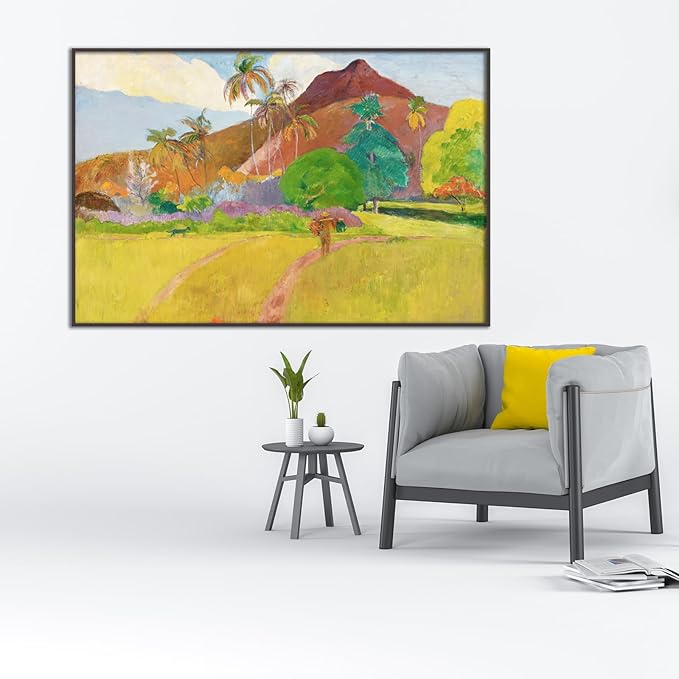Paul Gauguin Canvas Wall Art Tahitian Landscape Poster Impressionist Art Nature Landscape Oil Painting Print Room Aesthetic Decor Suitable for Home Classroom Office Wall Decor Unframed24x36inc/60x90cm
