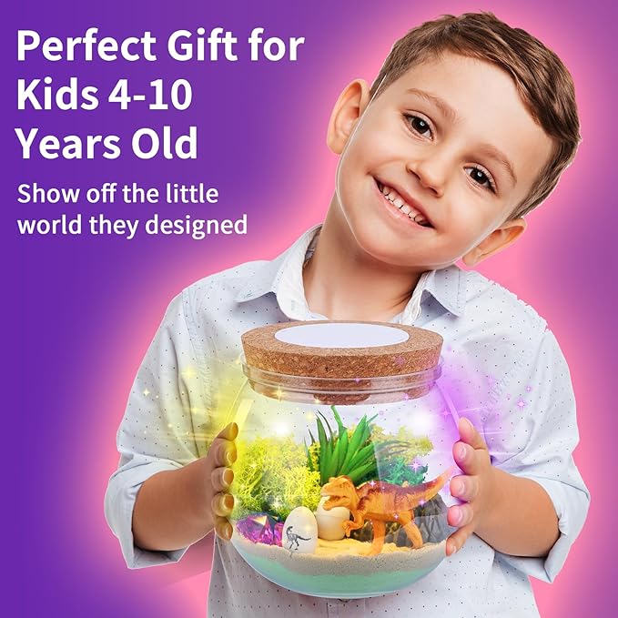 Dinosaur Gifts for Boys 4-12 Years Old, Dinosaur Crafts Kit for Kids, Light Up Decoration with Remote - Arts and Crafts for Kids, Birthday Gifts Toys for Boys Age 4 5 6 7 8 9 10 11 12