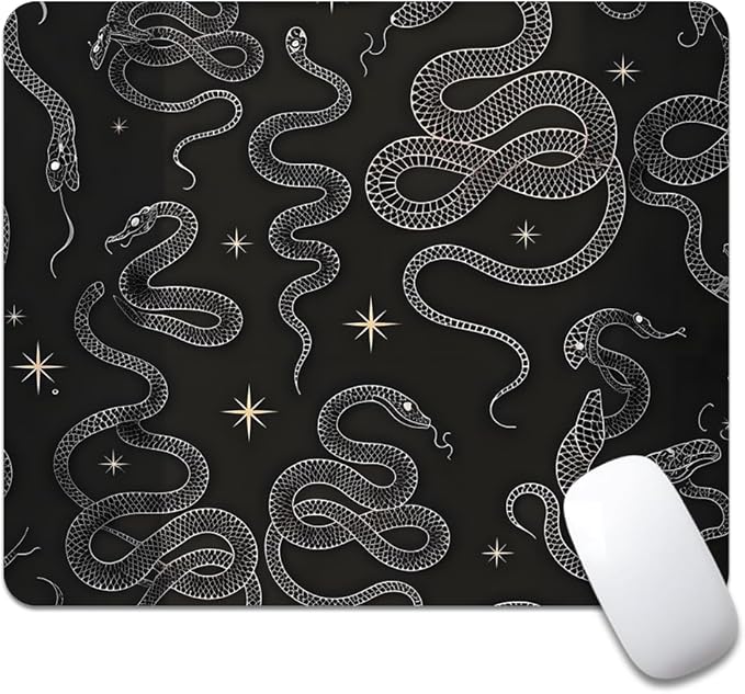 Black Serpent Texture Mouse pad, Square Waterproof and Anti Slip Mouse pad for Office laptops
