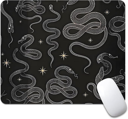 Black Serpent Texture Mouse pad, Square Waterproof and Anti Slip Mouse pad for Office laptops