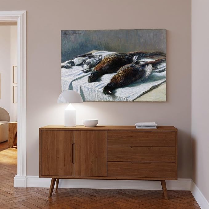 CFIOZYOS 40+ Monet Famous Print Posters Still Life with Pheasants And Plovers by Claude Monet Impressionism Canvas Wall Art Print Poster For Home School Office Decor Unframe 16×24inch(40×60cm)