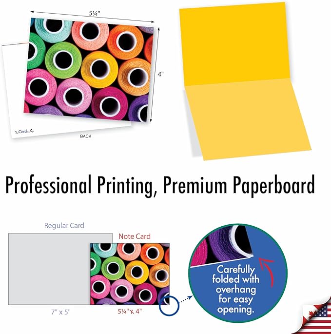 The Best Card Company - 10 Fun Cards for All Occasions (4 x 5.12 Inch) - Boxed Assorted Notecard Set, Blank Inside - Spool Me Once M3094