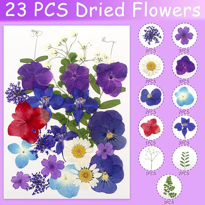 Real Dried Pressed Leaves Natural Dried Leaf for Candle Resin Jewelry Soap Nail Pendant Phone Case Crafts Making Floral Decors Scrapbooking DIY (68 Pcs Real Dried Leaves Flowers)