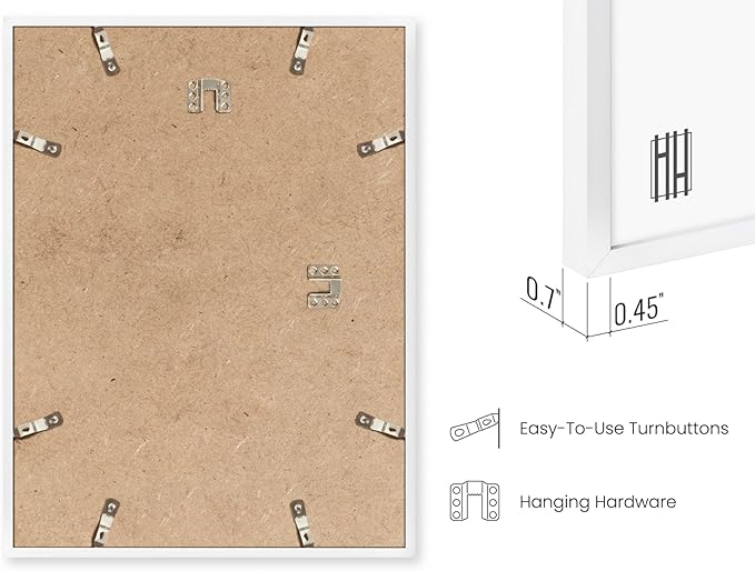 HAUS AND HUES White Oak Wood 9x12 Picture Frames - Bulk Set of 25, Natural Frames for Posters and Wall Art