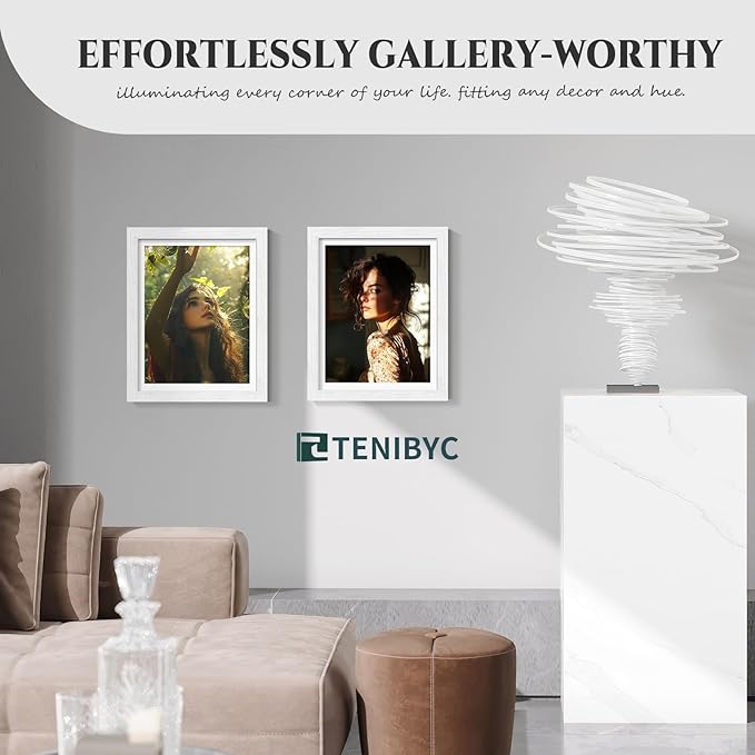 Picture Frame 4 Pack - Solid Wood Poster Photo Frame - Woodgrain Series - Room, Office, Gallery, Studio Display - Wall Hanging