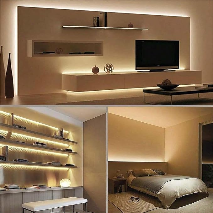 24V COB LED Strip, LED Strip for Bedroom, Touch Dimmable LED Strips, Warm White LED Light Strip, COB Flexible Light for Bedroom Cabinet Vanity Mirror DIY Lighting
